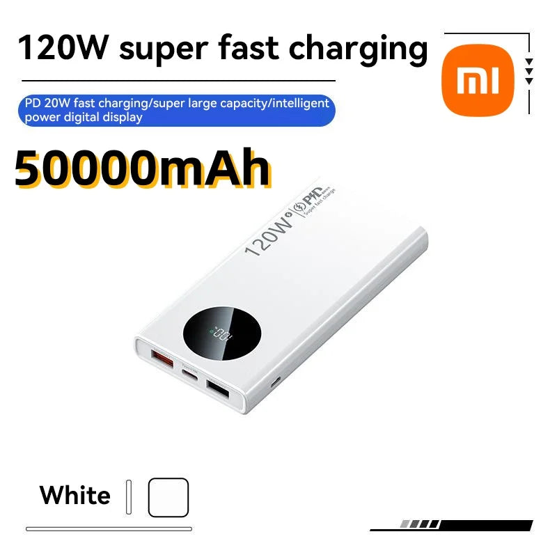 Batterie externe haute capacité Xiaomi 120 W 50 000 mAh – Charge ultra-rapide pour tous les appareils