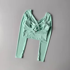 Women's High-Intensity Sports Bra Shockproof Nylon Knitted Yoga Fitness Running Bra All-in-One Summer Cloth