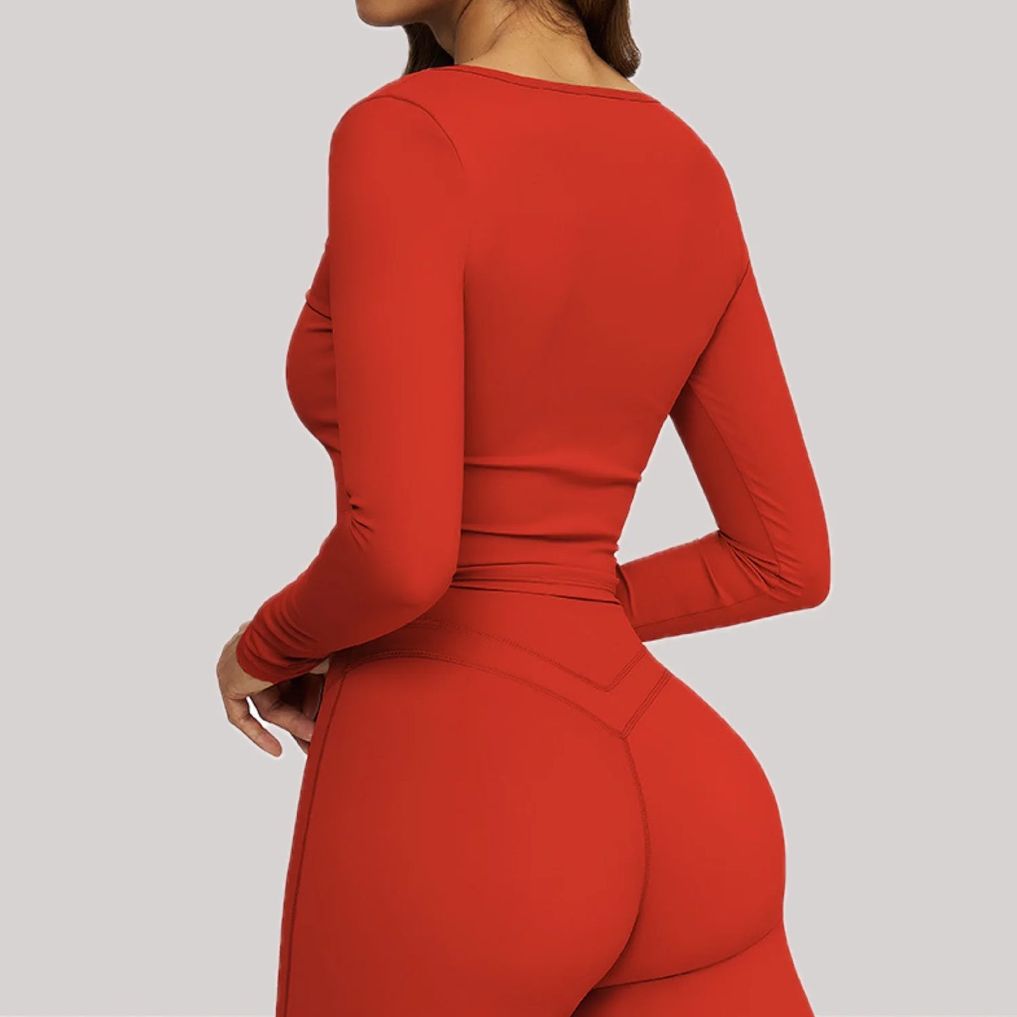 Women's Quick Drying Long Sleeve Yoga Shirt Breathable Sport Top for Outdoor Running Fitness Clothes Knitted Jinammonia Fabric