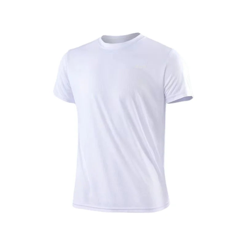 Men's Quick Dry Short Sleeve T-Shirt Moisture Wicking round Neck Gym Running Training Exercise Sport Shirt Lightweight Polyester
