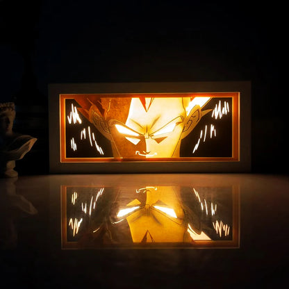 Veilleuse LED 3D Goku &amp; Vegeta – Dragon Ball Z rechargeable par USB