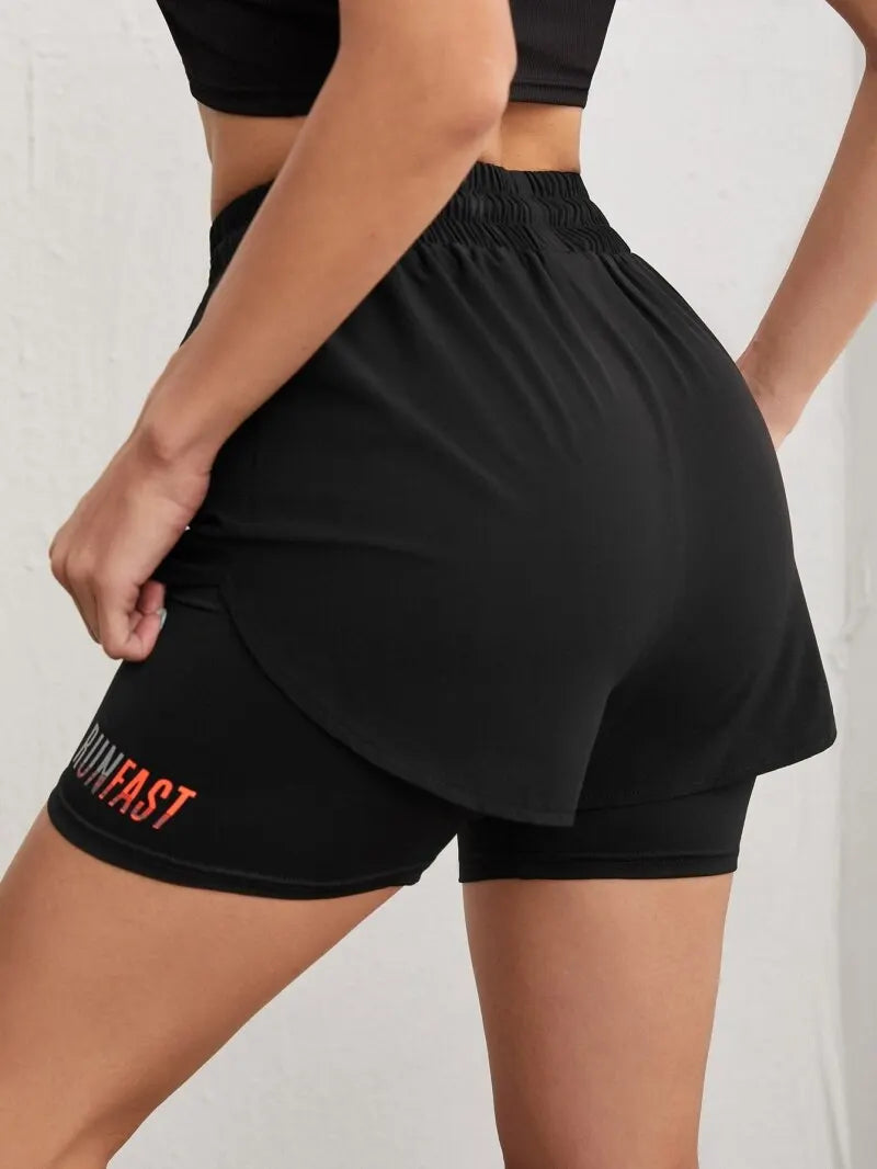 Women's High Waist Seamless Yoga Shorts Slim Fit Butt Lift Gym Running Biker Shorts Elastic Comfortable Sports Wear