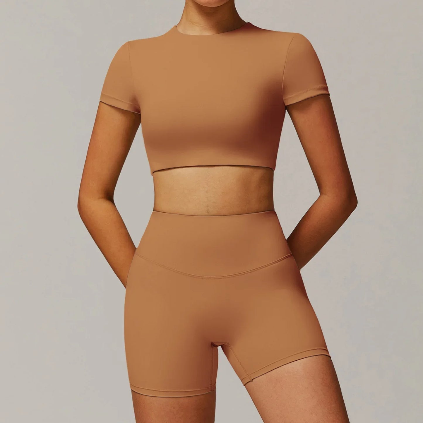 Women's 2PCS Tracksuit Yoga Sets Long Sleeved Sports Bra High Waist Leggings Fitness Workout Gym Sportswear Breathable Quick Dry