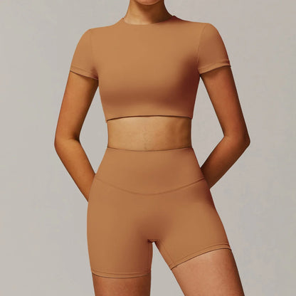 Women's 2PCS Tracksuit Yoga Sets Long Sleeved Sports Bra High Waist Leggings Fitness Workout Gym Sportswear Breathable Quick Dry