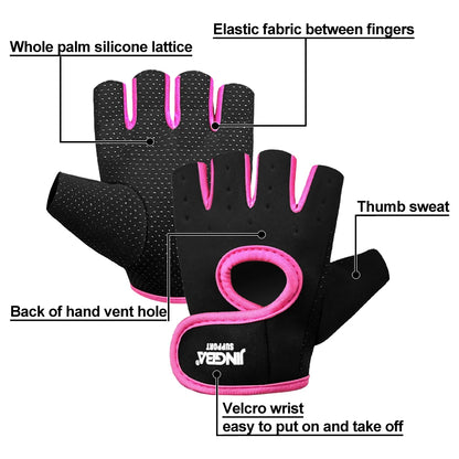 Fitness Gym Gloves for Men Women Weight Lifting Training Sports Exercise Cycling Workout Glove Breathable NylonSPANDEX