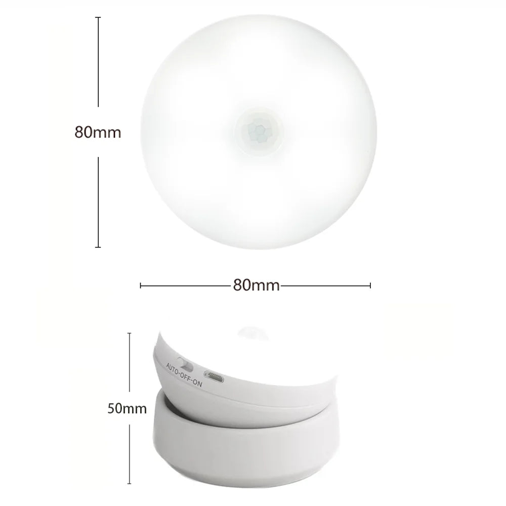 LED Motion Sensor Night Light with USB Charging – Smart Induction