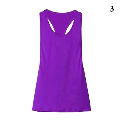 Women's Slim Fit Quick Dry Sleeveless Tank Top for Fitness Running T-shaped Back Design Active Wear Overshirt Sportswear