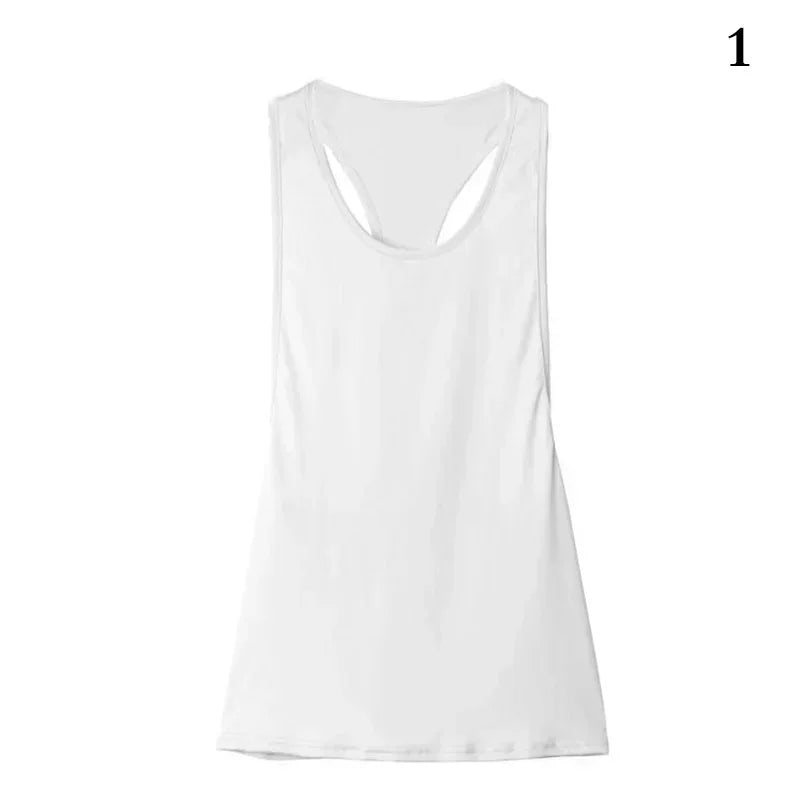 Women's Slim Fit Quick Dry Sleeveless Tank Top for Fitness Running T-shaped Back Design Active Wear Overshirt Sportswear