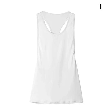 Women's Slim Fit Quick Dry Sleeveless Tank Top for Fitness Running T-shaped Back Design Active Wear Overshirt Sportswear