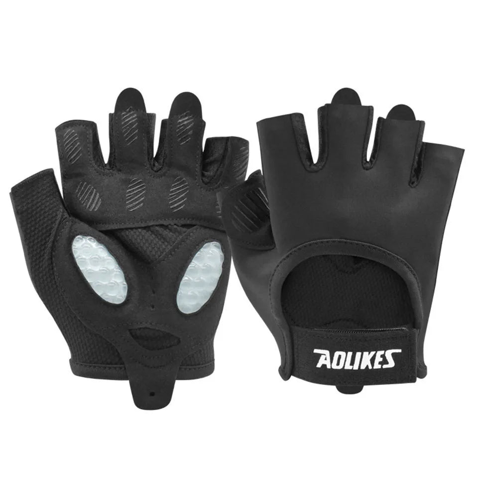 AOLIKES Breathable Cycling Gloves for Men And Women Fingerless Workout Gym Weight Lifting Gloves Fitness Training Exercise