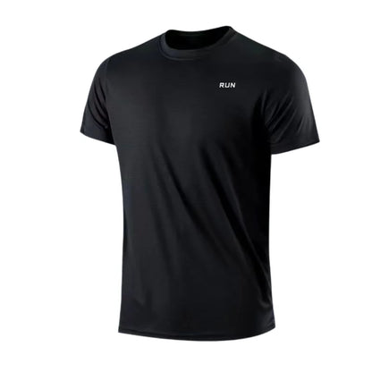 Men's Quick Dry Short Sleeve T-Shirt Moisture Wicking round Neck Gym Running Training Exercise Sport Shirt Lightweight Polyester