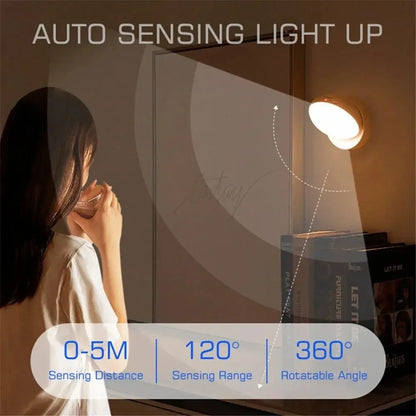 LED Motion Sensor Night Light with USB Charging – Smart Induction