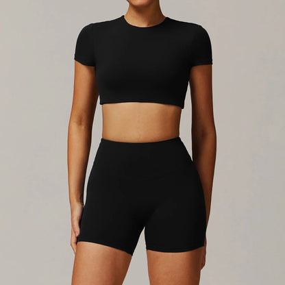 Women's 2PCS Tracksuit Yoga Sets Long Sleeved Sports Bra High Waist Leggings Fitness Workout Gym Sportswear Breathable Quick Dry