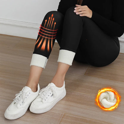 Women's Fleece Leggings S-XL High Waist Velvet Thicken Autumn Winter Warm Butt-Lifting Casual Wear Letter Embroidery Design