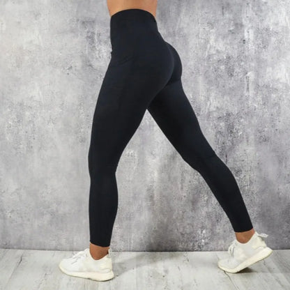 High Waist Yoga Leggings for Women with Pocket Stretchy Booty Lifting Gym Workout Running Tights Sexy Skinny Pants Casual Fit