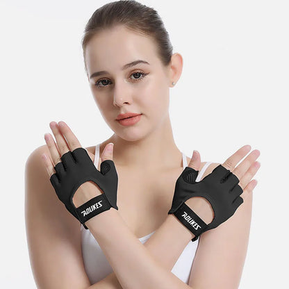 AOLIKES Breathable Cycling Gloves for Men And Women Fingerless Workout Gym Weight Lifting Gloves Fitness Training Exercise