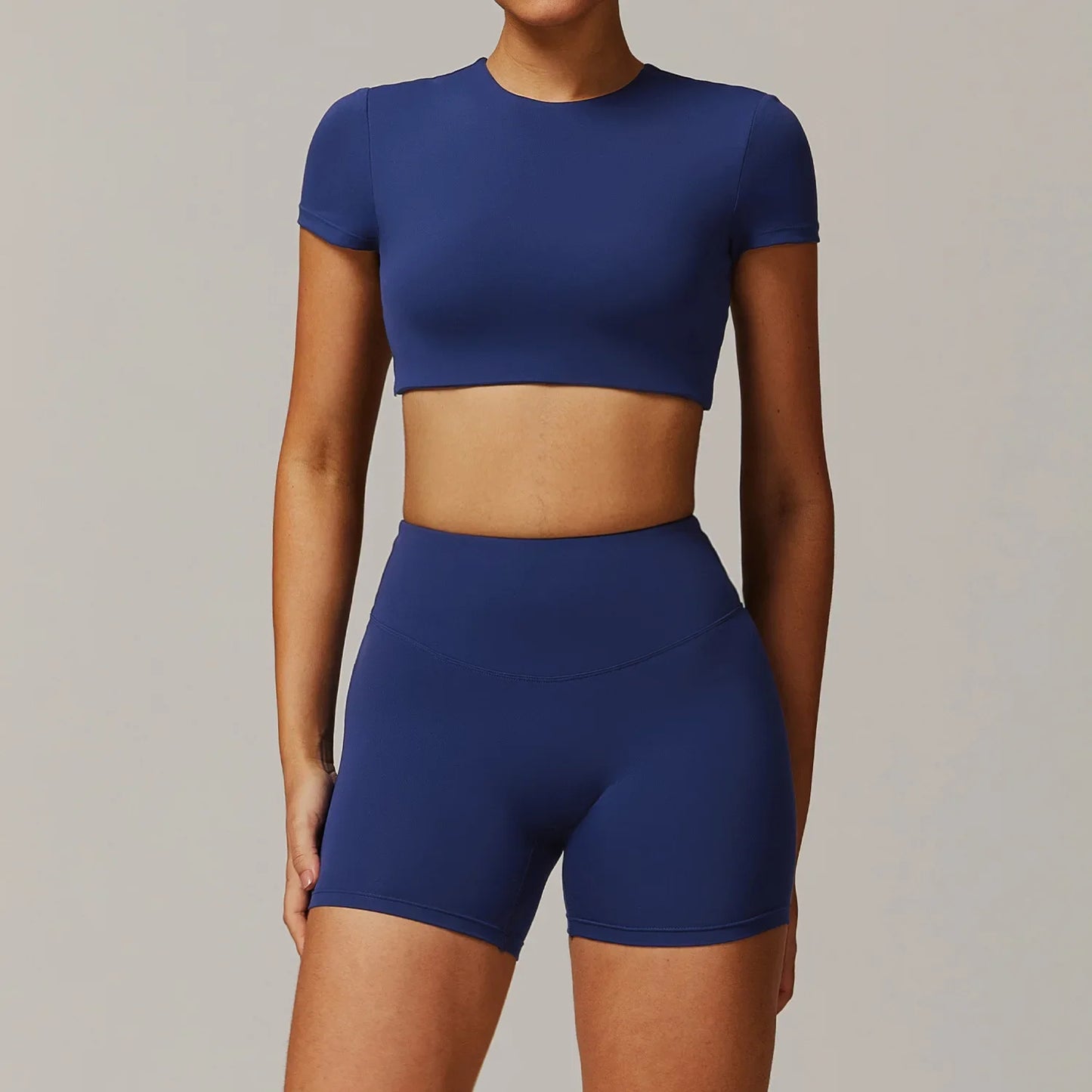 Women's 2PCS Tracksuit Yoga Sets Long Sleeved Sports Bra High Waist Leggings Fitness Workout Gym Sportswear Breathable Quick Dry