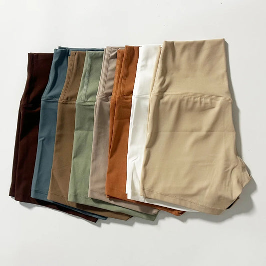 Women's High Waist Seamless Yoga Shorts Slim Fit Butt Lift Gym Running Biker Shorts Elastic Comfortable Sports Wear