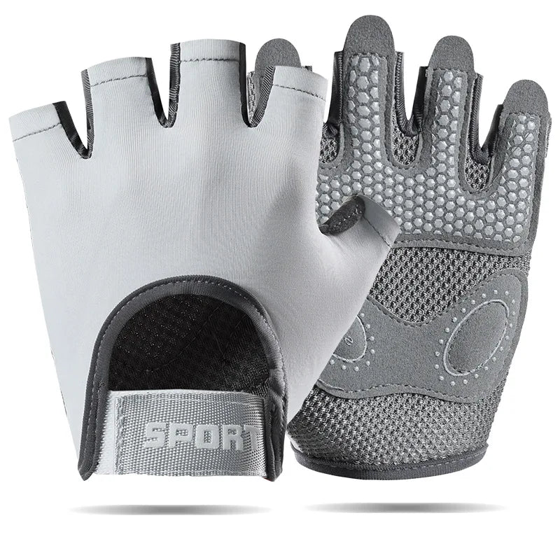 AOLIKES Breathable Cycling Gloves for Men And Women Fingerless Workout Gym Weight Lifting Gloves Fitness Training Exercise