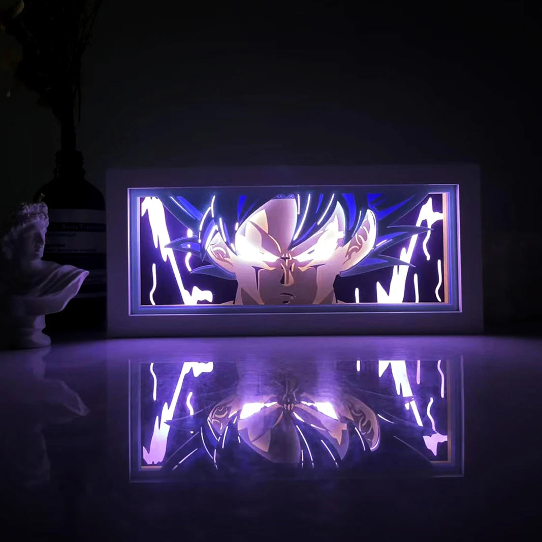 Veilleuse LED 3D Goku &amp; Vegeta – Dragon Ball Z rechargeable par USB